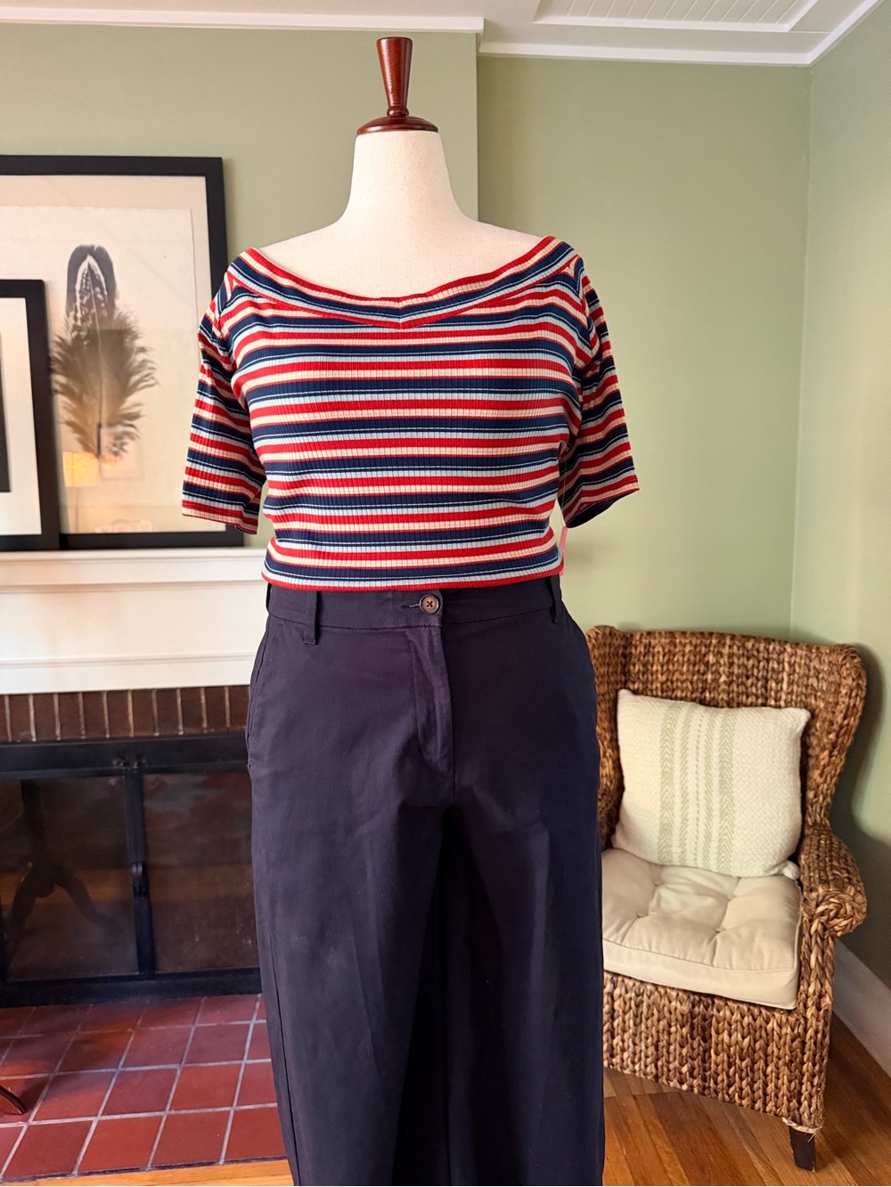 ModCloth x Barbie Striped Rib Knit Bateau Neck Top NWT - Size 3X
